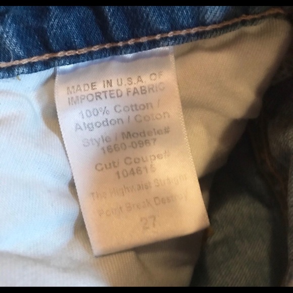 Current/Elliott Distressed Denim Light Wash Jeans - Picture 7 of 7